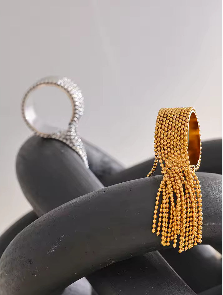 Bague Chains avec pendentifs dorés