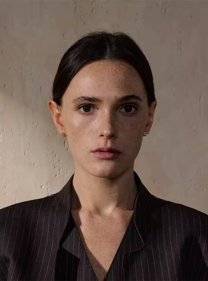 Boucles d’oreilles puces rosée du matin en acier inoxydable