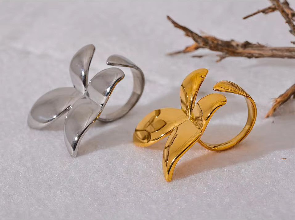 Bague Papillon dorée