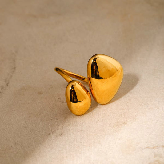 Bague Amber oversize dorée
