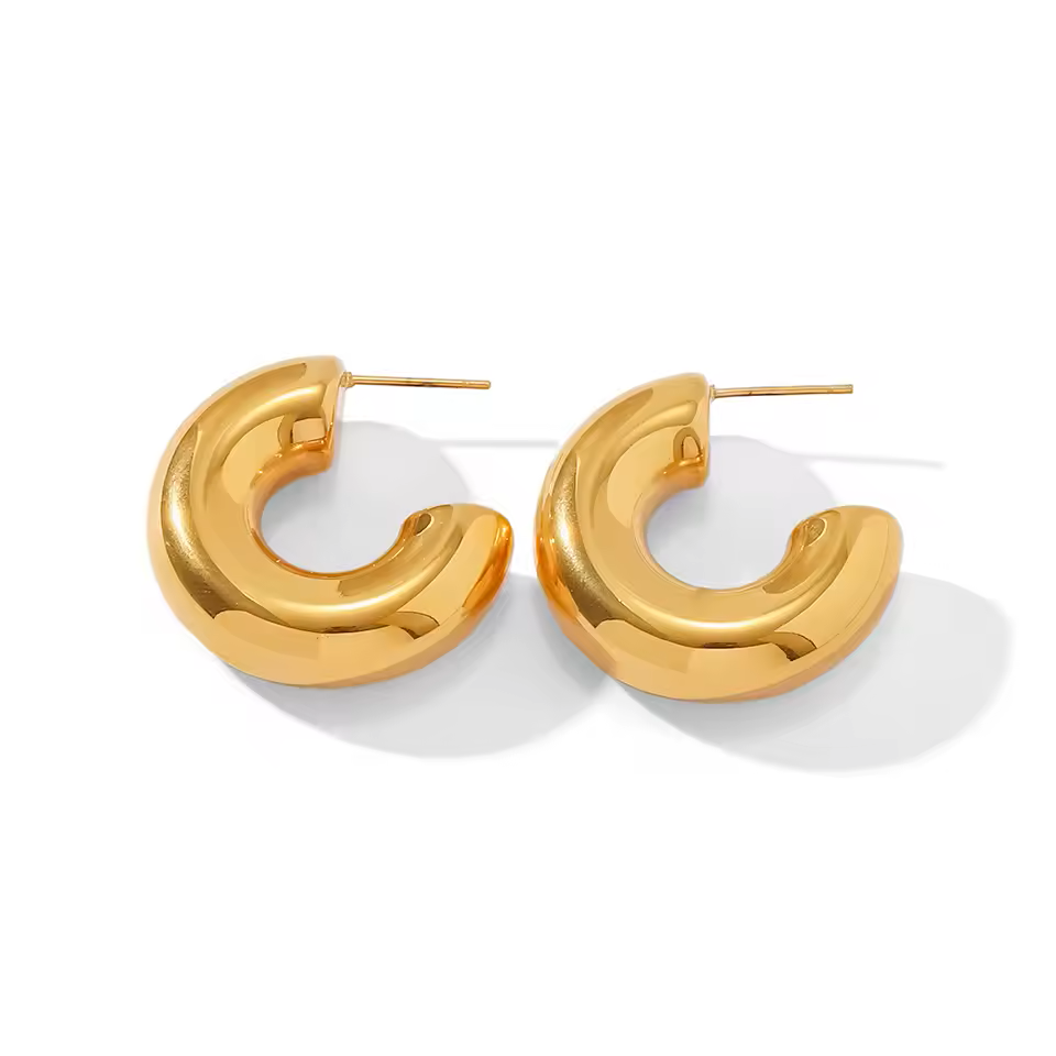 Boucles d’oreilles volumineuses Laila en acier inoxydable