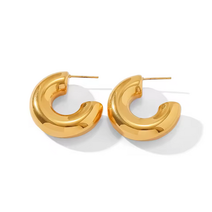 Boucles d’oreilles volumineuses Laila en acier inoxydable