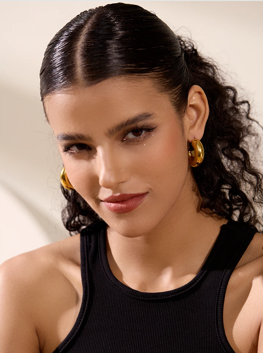 Boucles d’oreilles volumineuses Laila en acier inoxydable