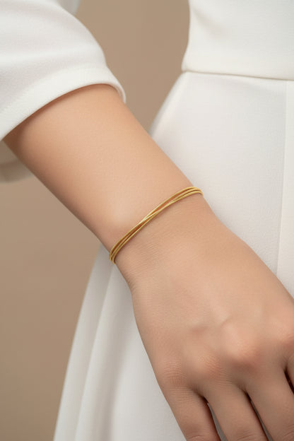 Bracelet féminin raffiné Idylle en acier inoxydable