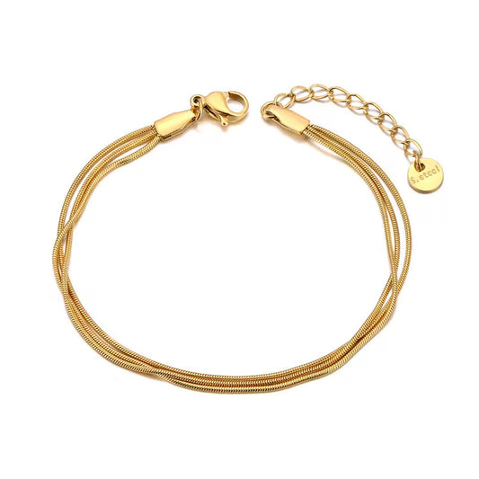 Bracelet féminin raffiné «Idylle» en acier inoxydable