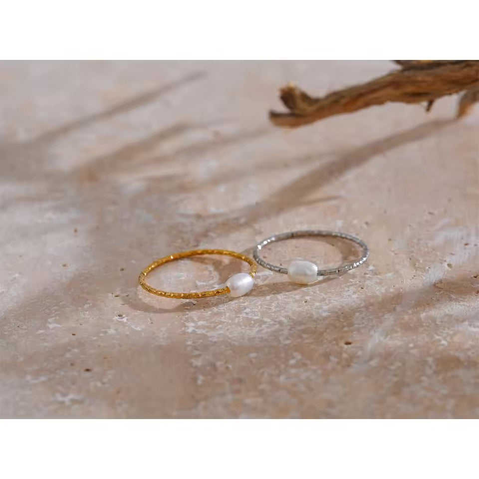 Bague Perle – acier inoxydable