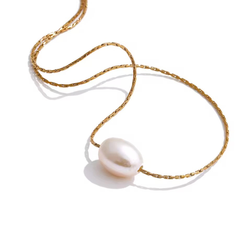 Collier Selena perle dorée