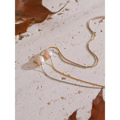 Collier Selena perle dorée