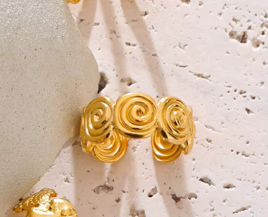 Bague dorée Escargot