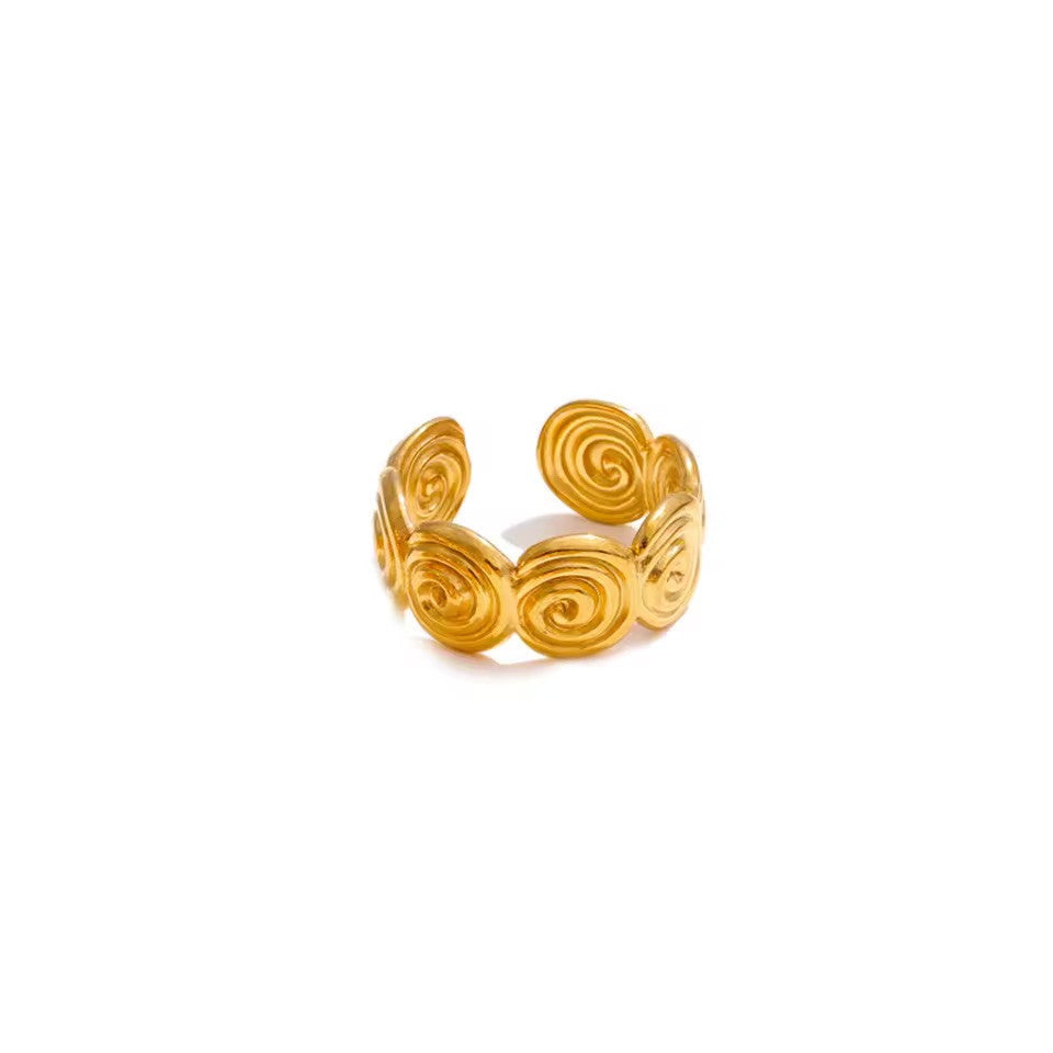 Bague dorée Escargot