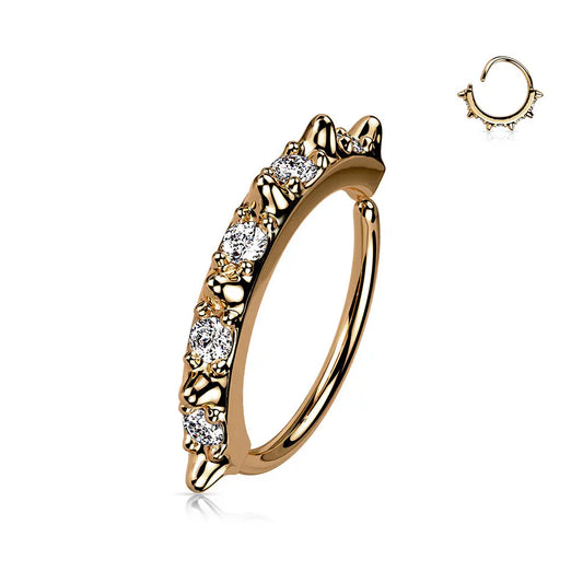 Anneau de piercing pour le nez épines