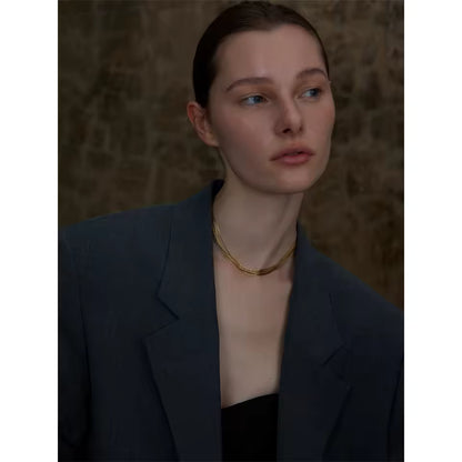 Collier Amandine en acier inoxydable doré