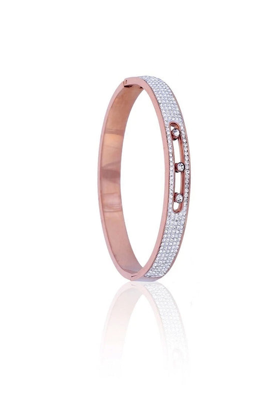 Bracelet Alba avec des zircons en acier inoxydable