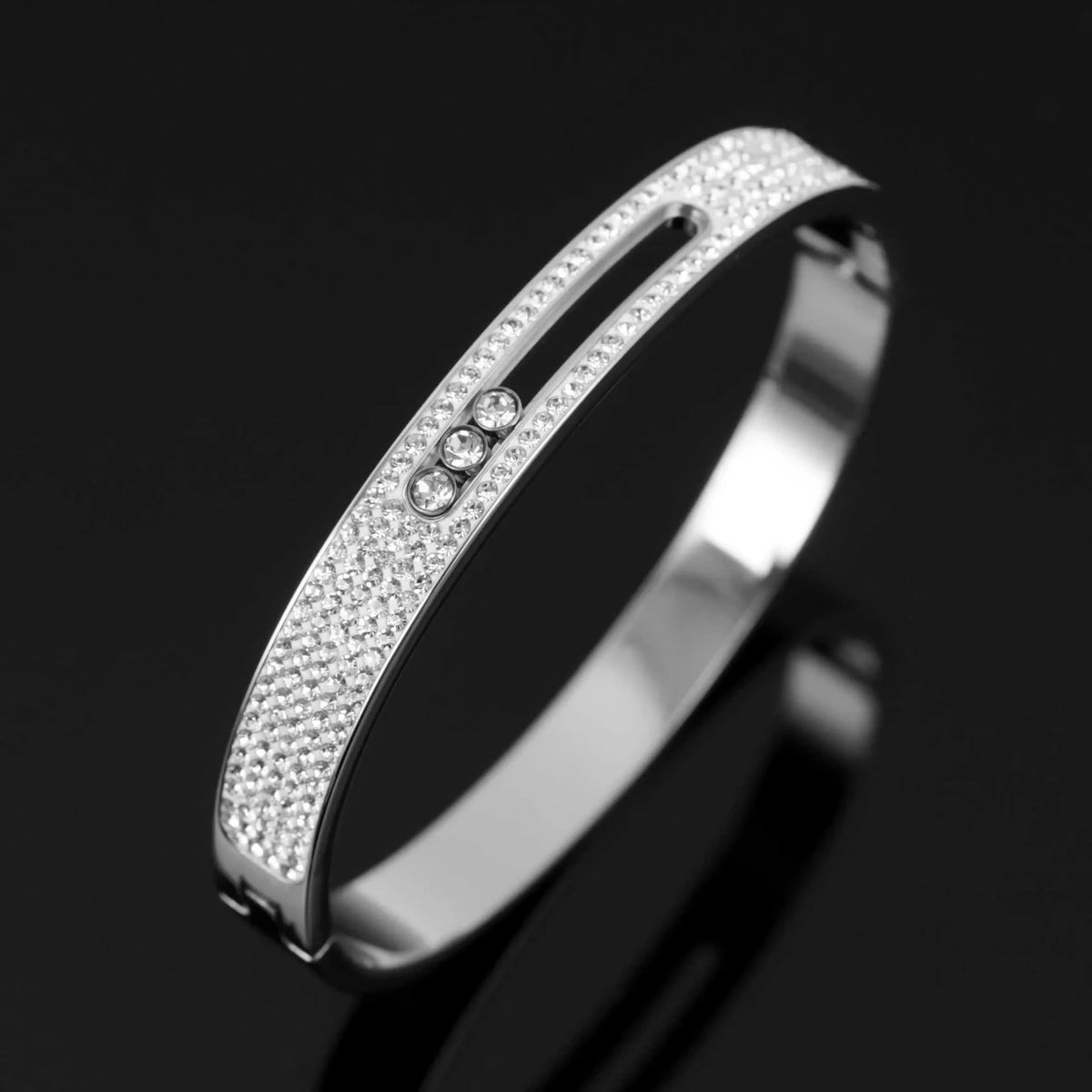 Bracelet Alba avec des zircons en acier inoxydable