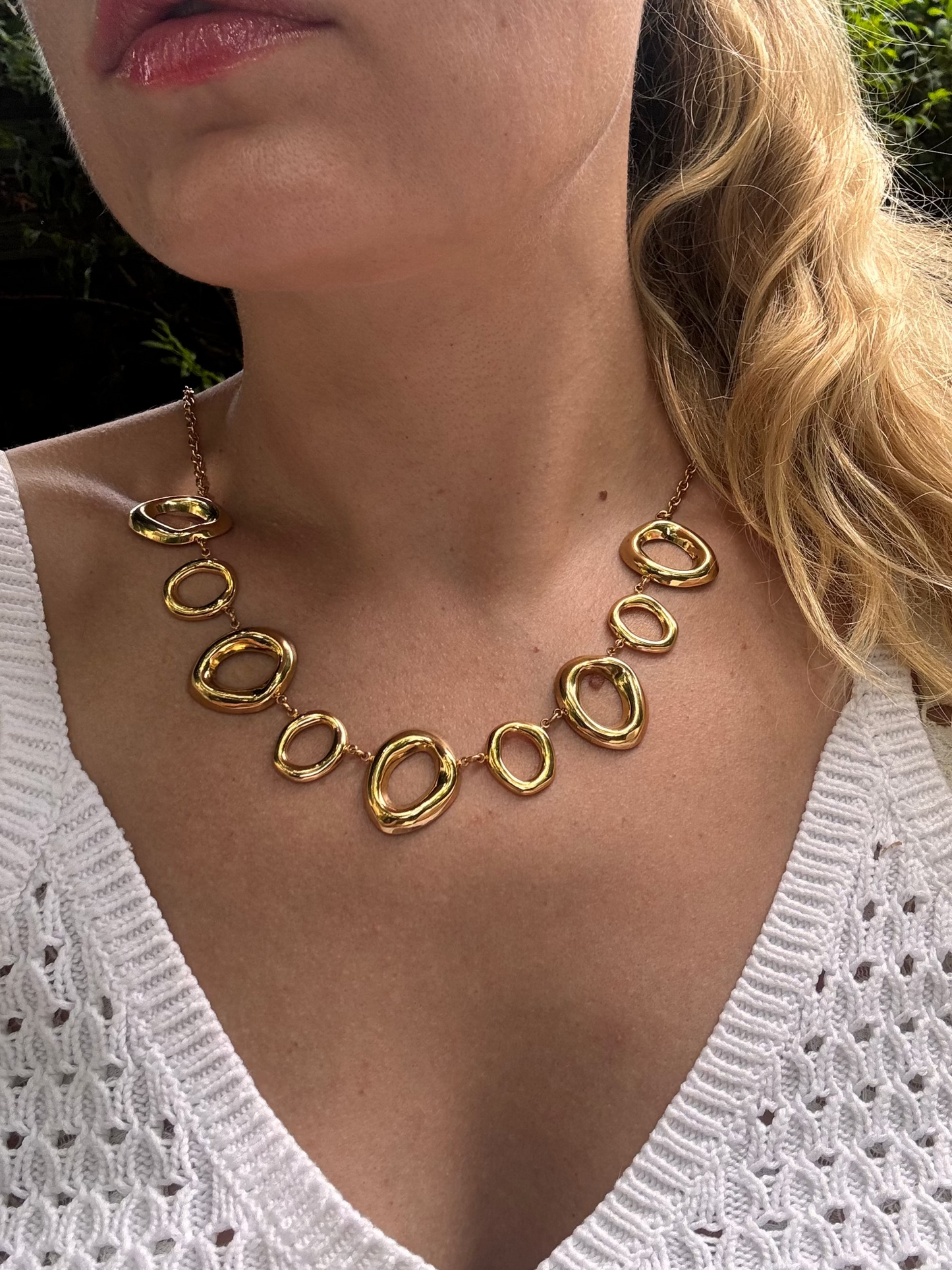 Collier Éclipse en acier inoxydable doré