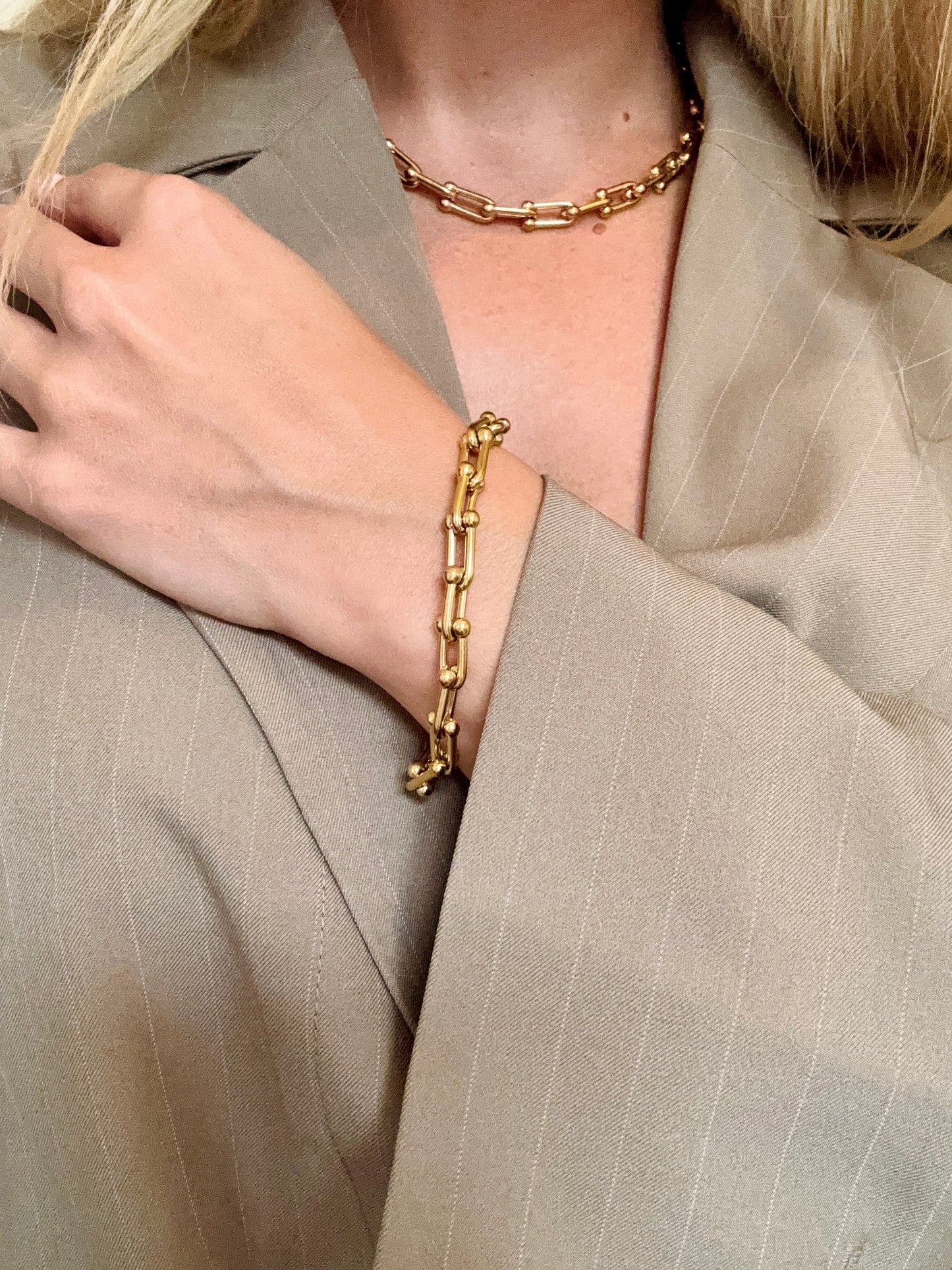 Bracelet chaîne design en acier inoxydable