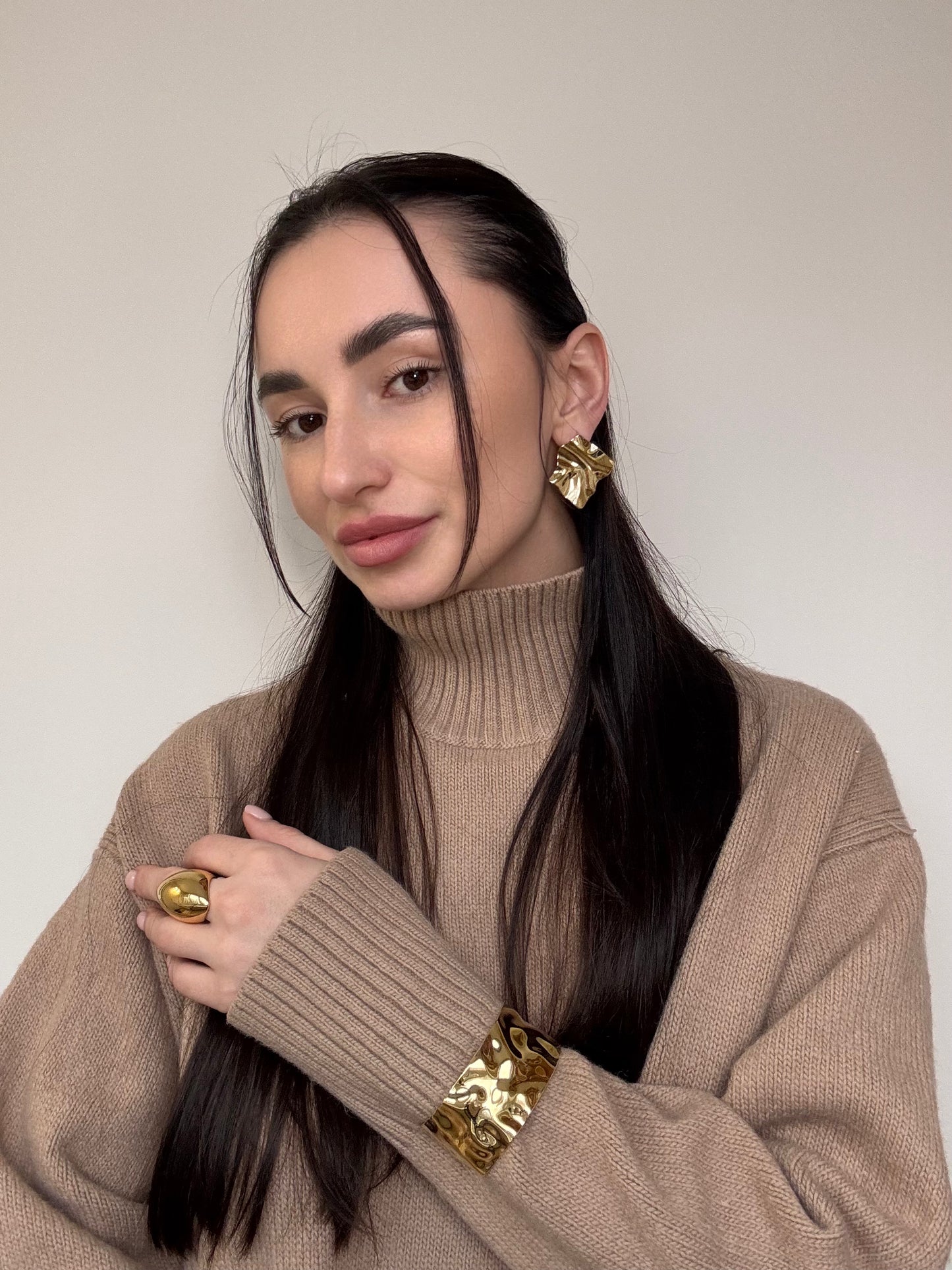 Boucles d’oreilles pendantes Illusion en acier inoxydable