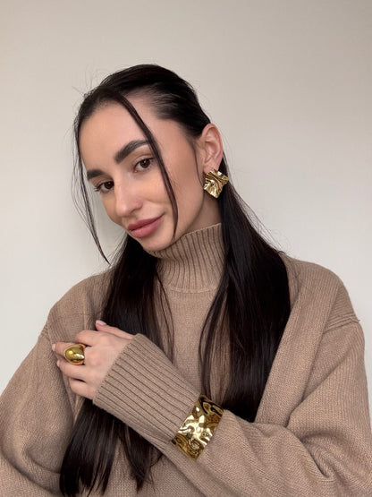 Boucles d’oreilles pendantes Illusion en acier inoxydable