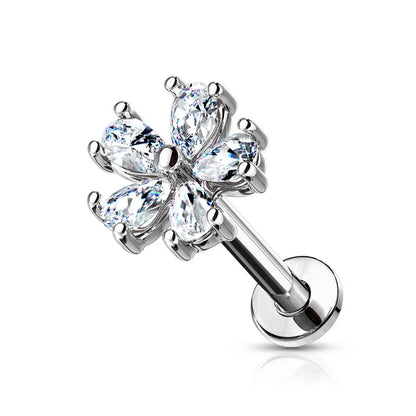 Piercing d’oreille/lèvre Marguerite en acier inoxydable
