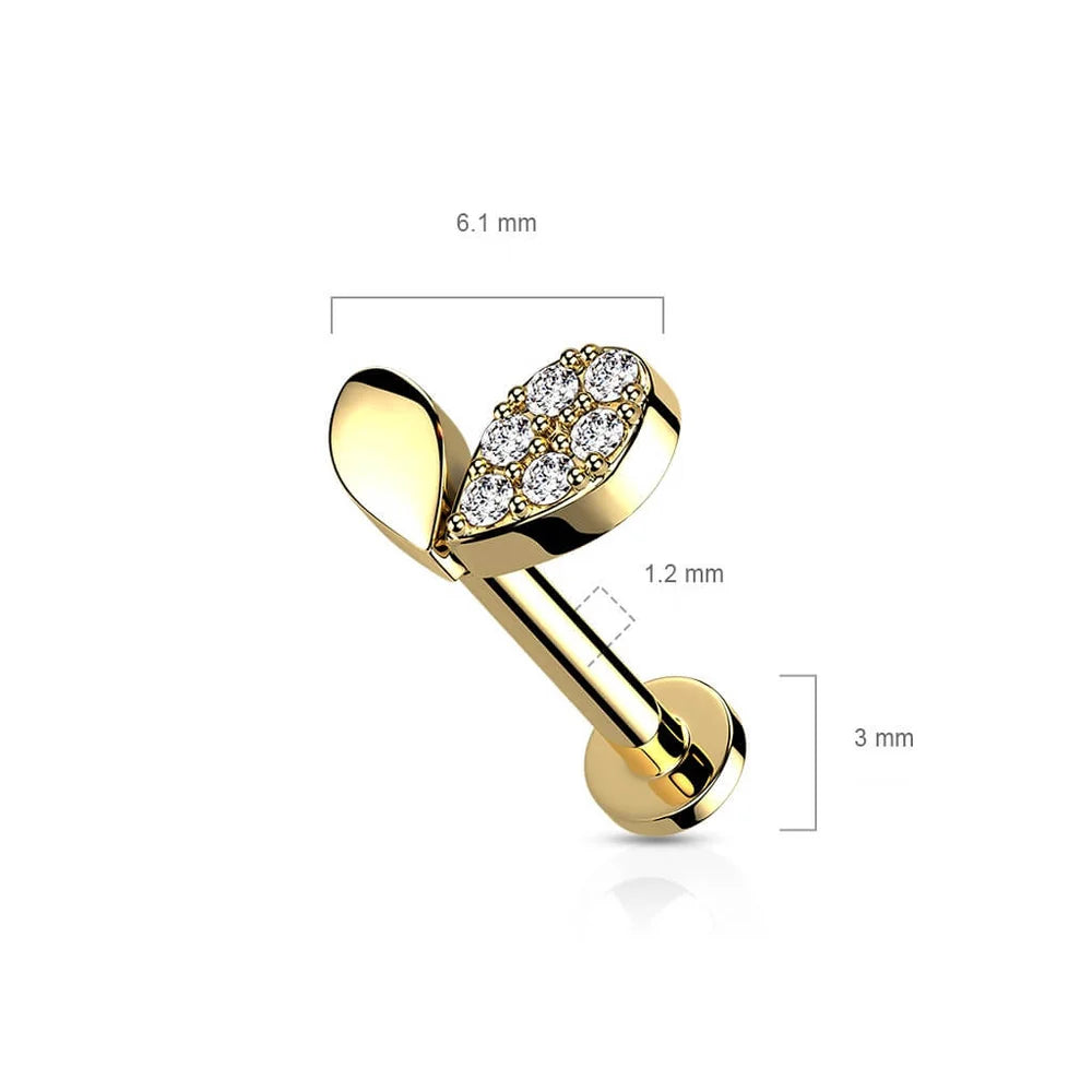 Piercing d’oreille Romance en acier inoxydable