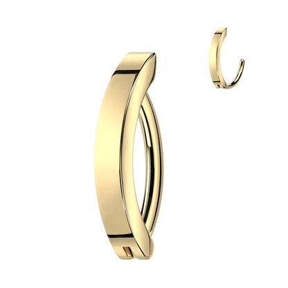 Piercing nombril Linea – Clicker en acier chirurgical doré