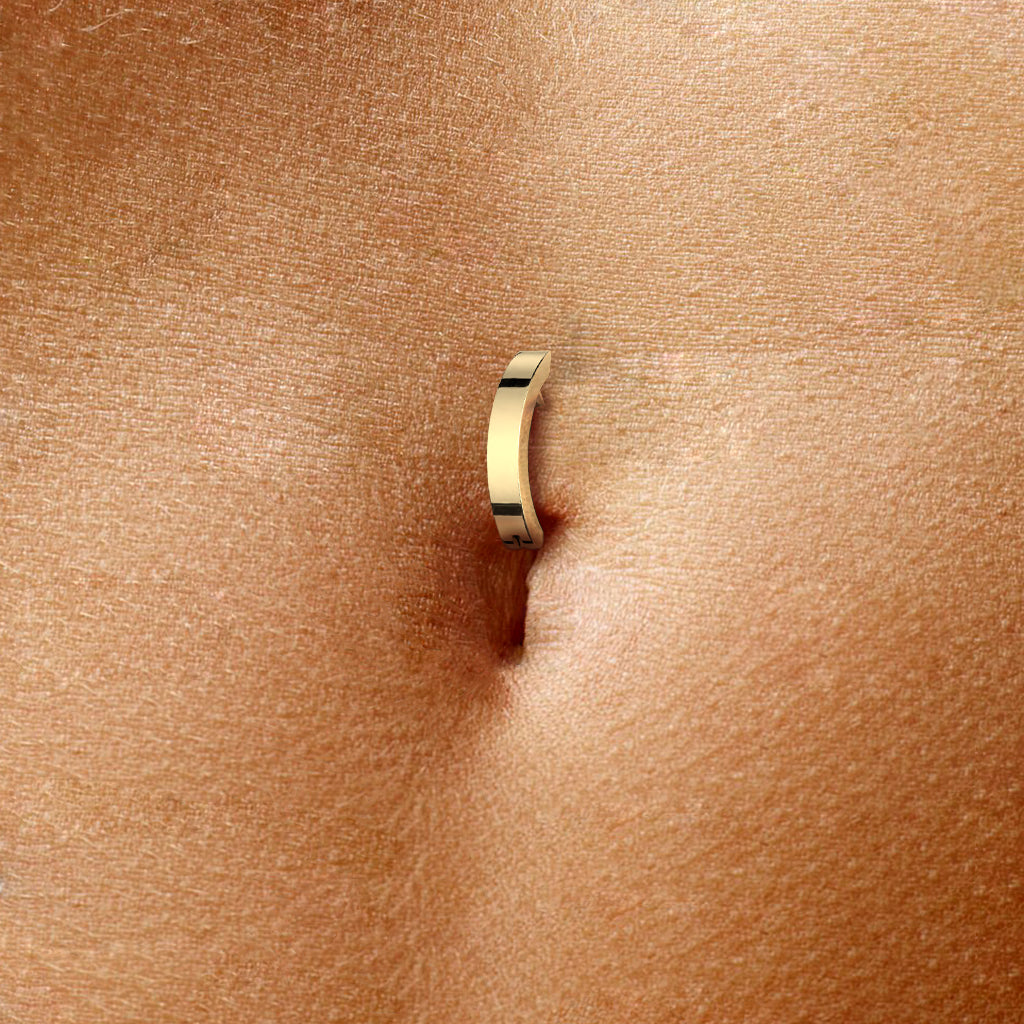 Piercing nombril Linea – Clicker en acier chirurgical doré