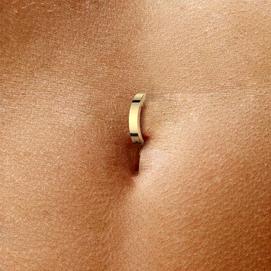Piercing nombril Linea – Clicker en acier chirurgical doré