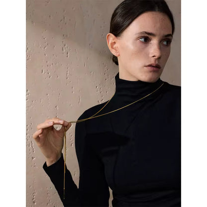 Collier Ligne en acier inoxydable doré