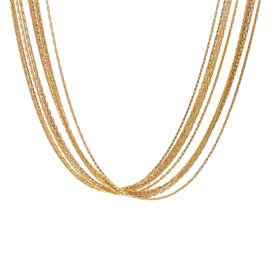Collier Amandine en acier inoxydable doré