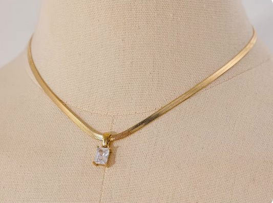 Collier ras-de-cou Iris avec pendentif zircon