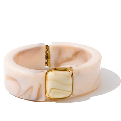 Bracelet Riviera en résine et acier inoxydable