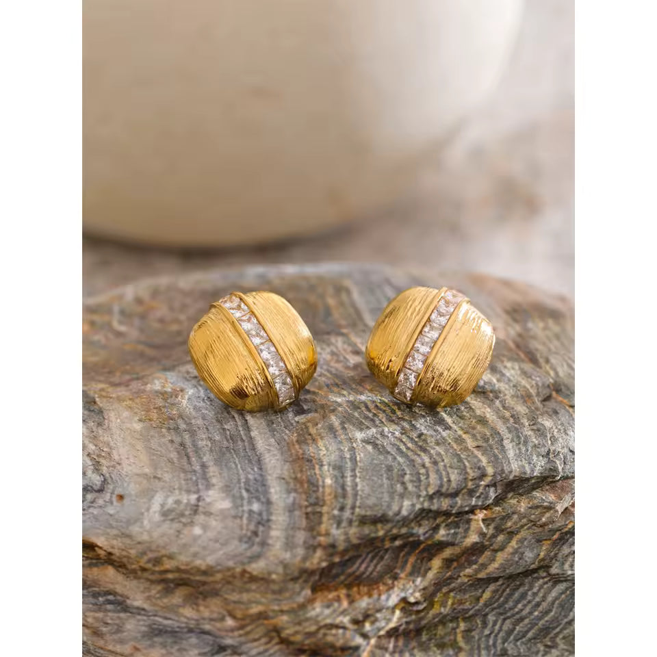 Boucles d’oreilles Sillage en acier inoxydable