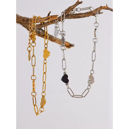 Bracelet  Cœurs Dorés en acier inoxydable