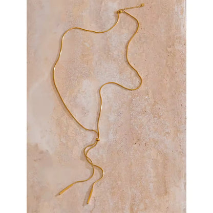Collier Ligne en acier inoxydable doré