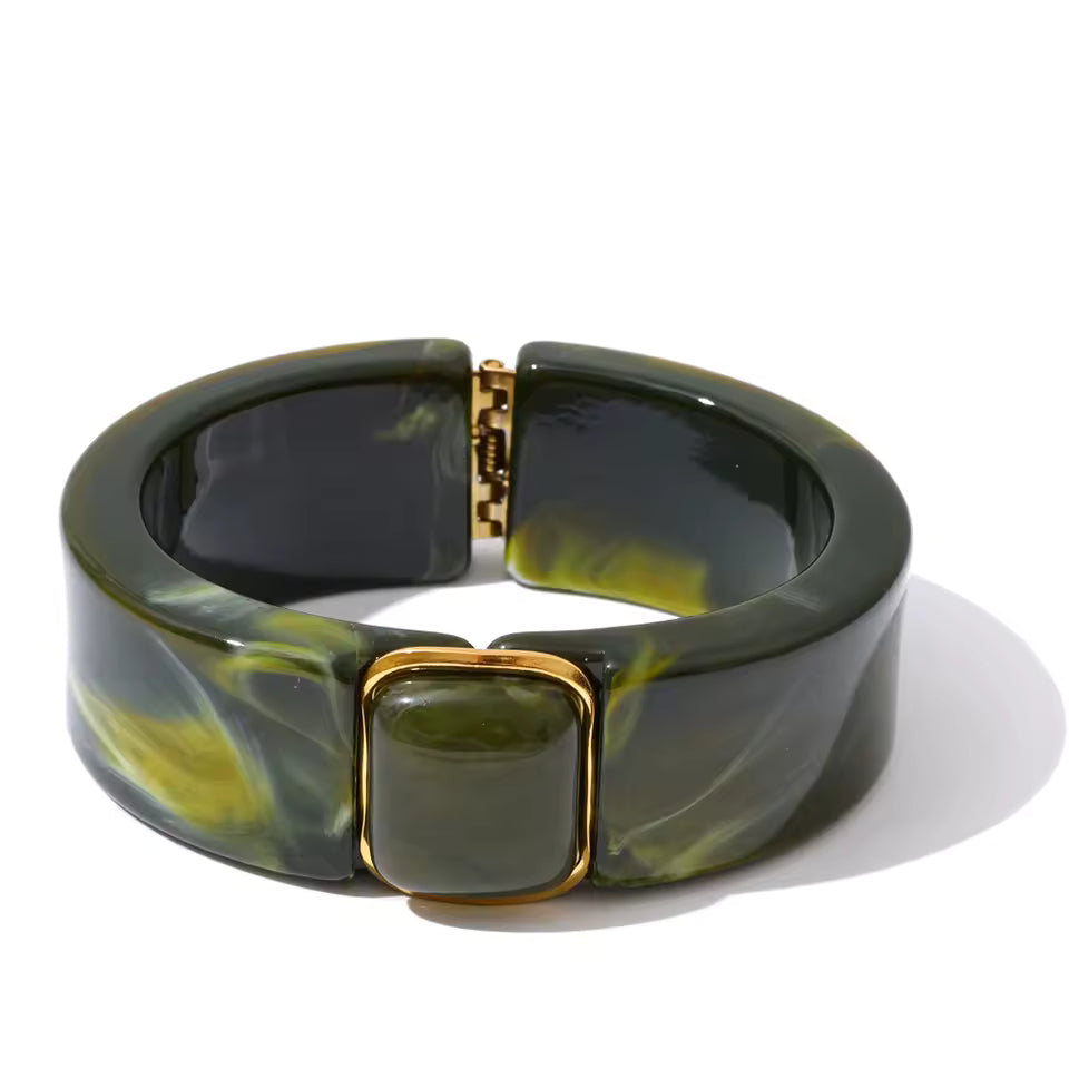 Bracelet Riviera en résine et acier inoxydable