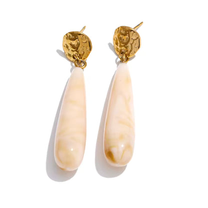Boucles d’oreilles pendantes Alma en acier inoxydable