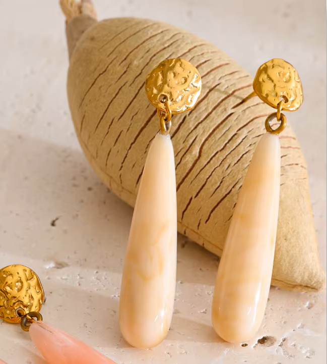 Boucles d’oreilles pendantes Alma en acier inoxydable