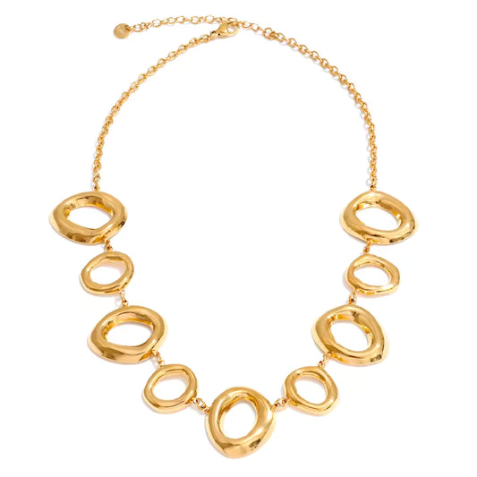 Collier Éclipse en acier inoxydable doré