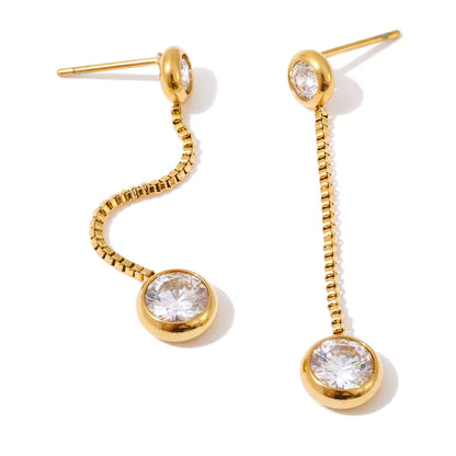 Boucles d'oreilles pendantes Lueur en acier inoxydable