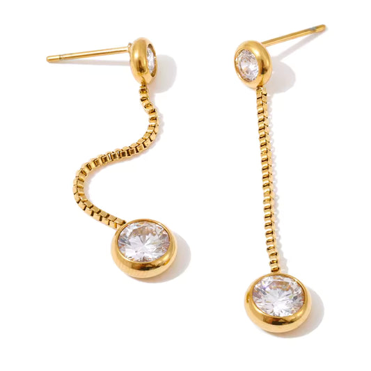 Boucles d'oreilles pendantes Lueur en acier inoxydable