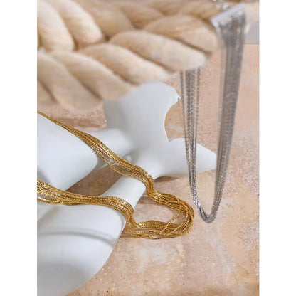 Collier Amandine en acier inoxydable doré