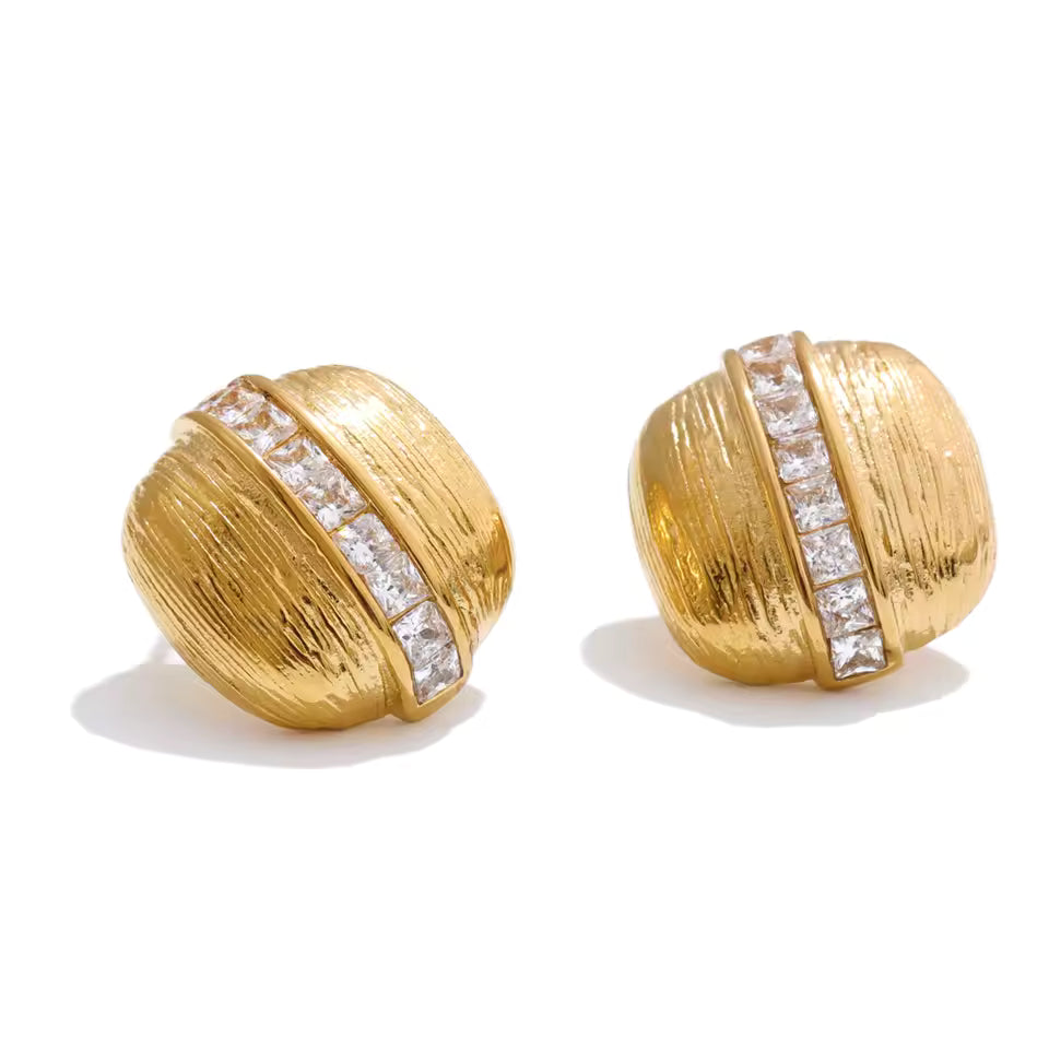 Boucles d’oreilles Sillage en acier inoxydable