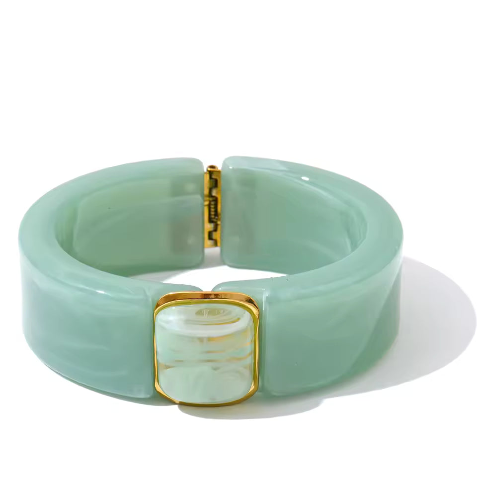 Bracelet Riviera en résine et acier inoxydable