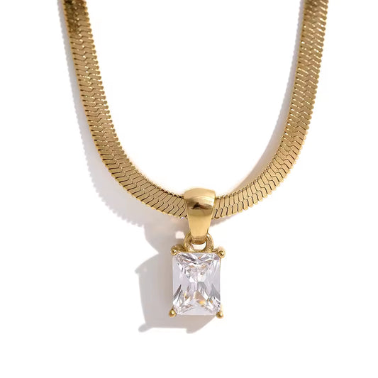 Collier ras-de-cou Iris avec pendentif zircon