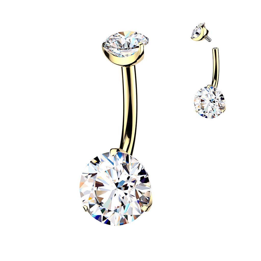Piercing nombril Cristal en titane