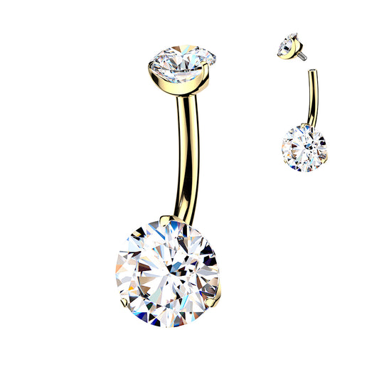 Piercing nombril Cristal en titane