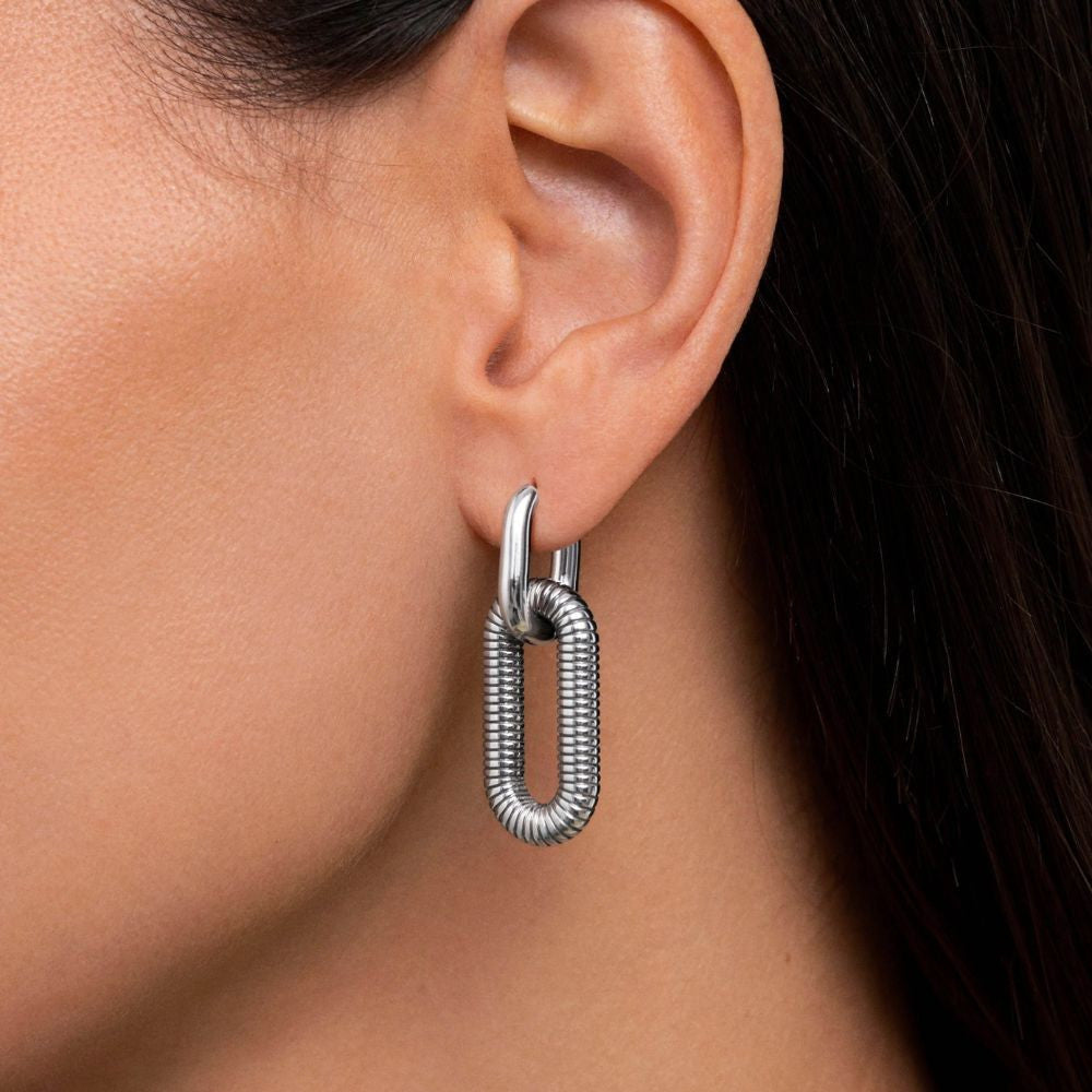Boucles d’oreilles Pollie en acier inoxydable