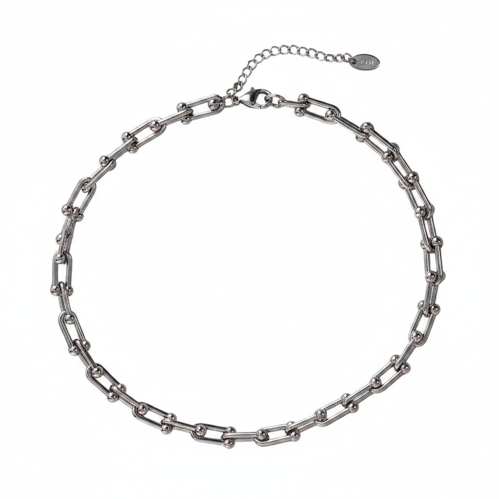 Collier femme chaîne avec de grands maillons