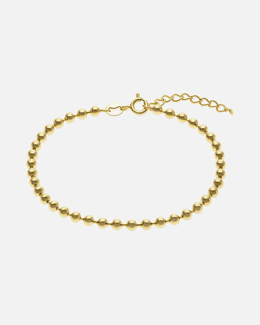 Bracelet Sphères dorées en acier inoxydable doré