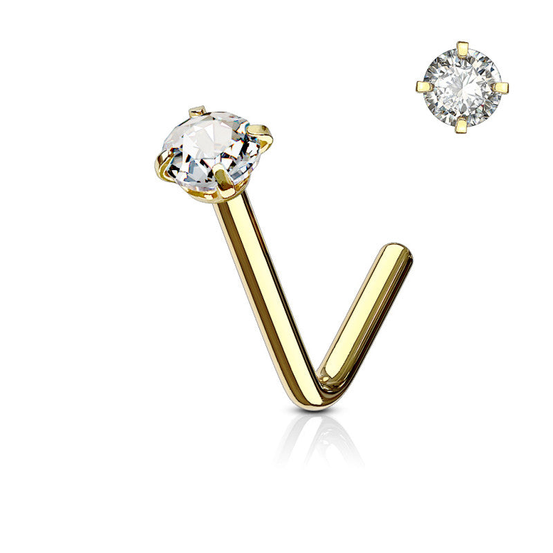 Piercing nez Rond En Forme de L en acier inoxydable